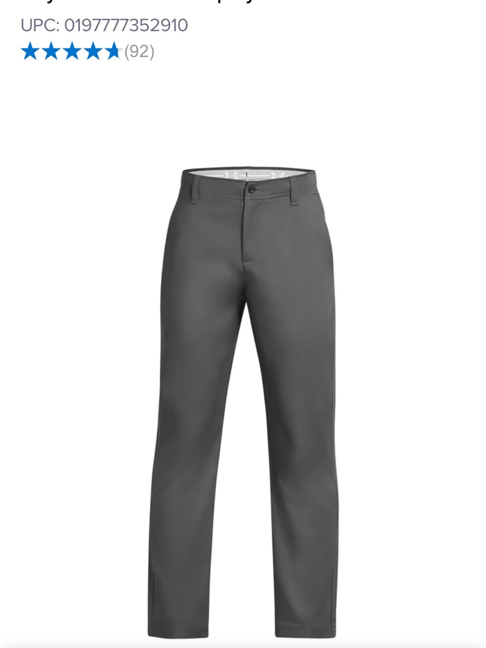 Under Armour Men’s Charcoal Performance Chinos